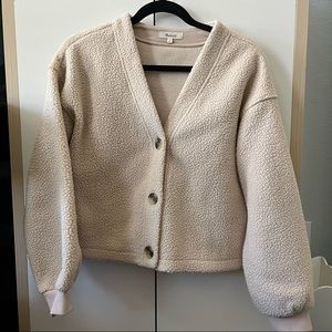NWOT Madewell fleece crop cardigan